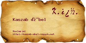 Kaszab Ábel névjegykártya
