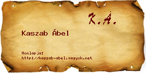 Kaszab Ábel névjegykártya